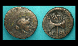 Lydia. Thyateira, Apollo with Double-headed Axe reverse!